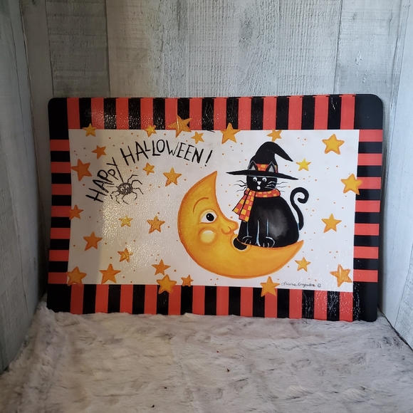 Laurie Korsgaden Halloween Vinyl Placemats Set of 4 - Picture 1 of 6